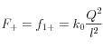 F_+= f_{1+} = k_0 \frac{Q^2}{l^2} 