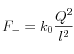 F_-= k_0 \frac{Q^2}{l^2} 