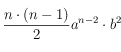 \frac{n\cdot (n-1)}{2}a^{n-2}\cdot b^2